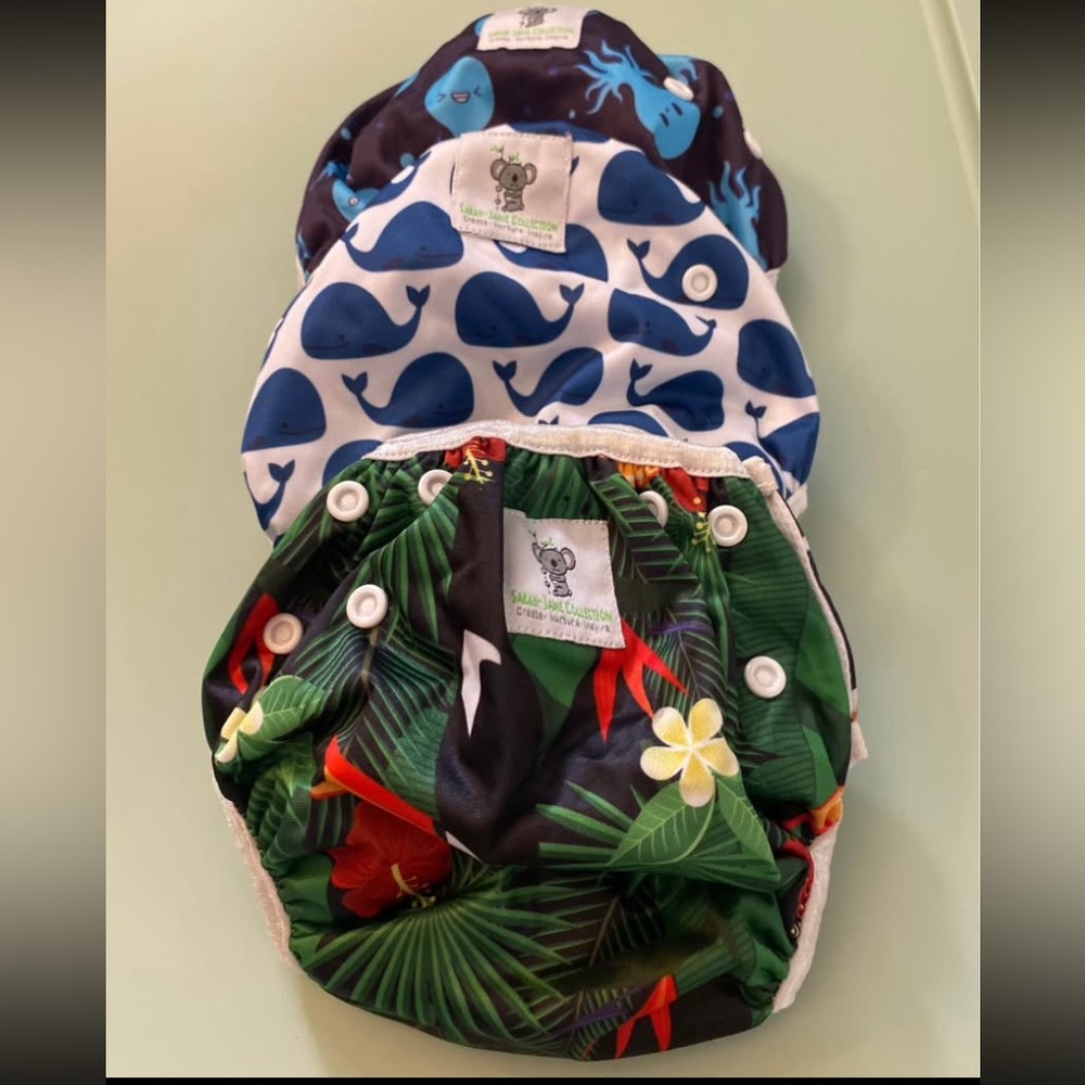 Colorful Kids Cloth Swim Diaper Set (3) Sara Jane Collection